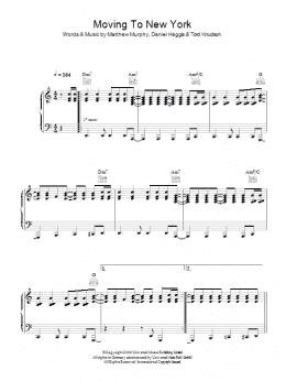 page one of Moving To New York (Piano, Vocal & Guitar Chords)