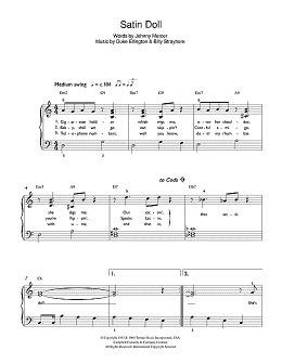 page one of Satin Doll (Beginner Piano)