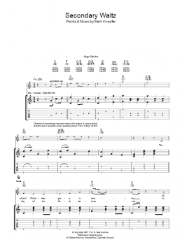 page one of Secondary Waltz (Guitar Tab)