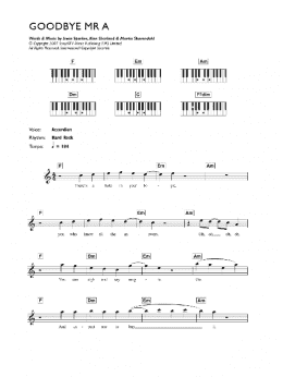 page one of Goodbye Mr. A (Lead Sheet / Fake Book)