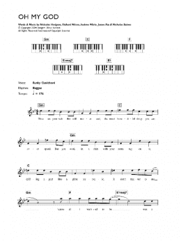 page one of Oh My God (Lead Sheet / Fake Book)