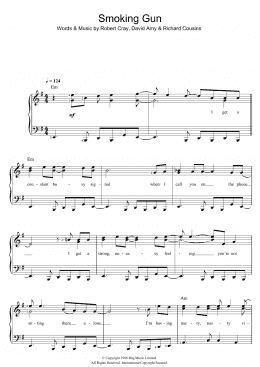 page one of Smoking Gun (Piano & Vocal)