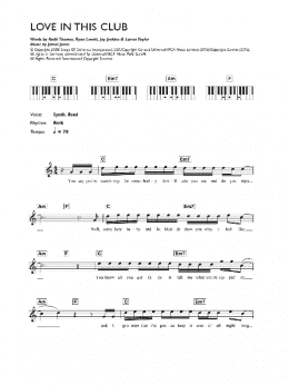 page one of Love In This Club (Lead Sheet / Fake Book)