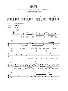 page one of Naive (Lead Sheet / Fake Book)