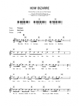 page one of How Bizarre (Piano Chords/Lyrics)