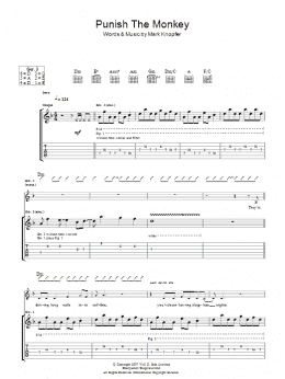 page one of Punish The Monkey (Guitar Tab)