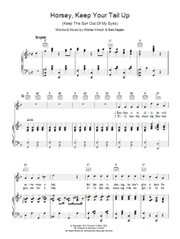page one of Horsey Keep Your Tail Up (Keep The Sun Out Of My Eyes) (Piano, Vocal & Guitar Chords)