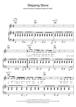 page one of Stepping Stone (Piano, Vocal & Guitar Chords)