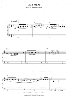 page one of Blue Monk (Piano Solo)