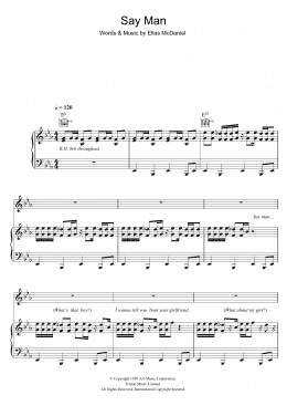 page one of Say Man (Piano, Vocal & Guitar Chords)