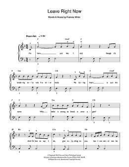 page one of Leave Right Now (Beginner Piano (Abridged))