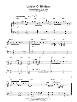 page one of Lullaby Of Birdland (Piano Solo)