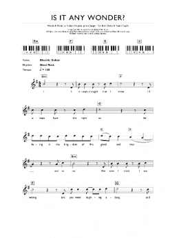 page one of Is It Any Wonder? (Piano Chords/Lyrics)