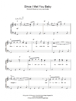 page one of Since I Met You Baby (abridged) (Easy Piano)