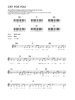 page one of Cry For You (Lead Sheet / Fake Book)