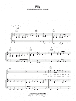 page one of Pills (Piano, Vocal & Guitar Chords)