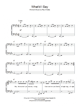 page one of What'd I Say (Easy Piano)