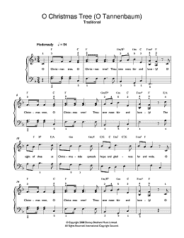 page one of O Christmas Tree (Beginner Piano (Abridged))