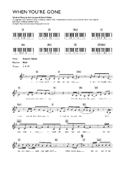 page one of When You're Gone (Lead Sheet / Fake Book)