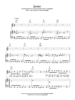 page one of Smilin' (Piano, Vocal & Guitar Chords)