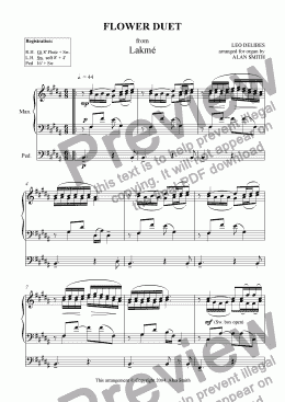 page one of Flower Duet (Delibes)