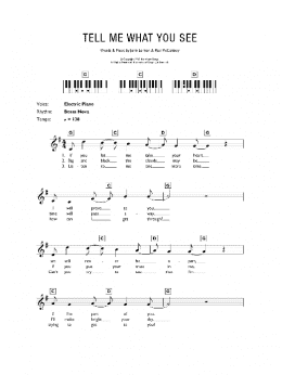 page one of Tell Me What You See (Piano Chords/Lyrics)