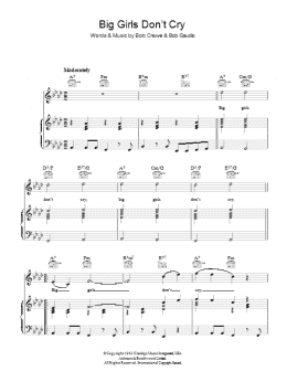 page one of Big Girls Don't Cry (Piano, Vocal & Guitar Chords)