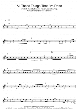 page one of All These Things That I've Done (Flute Solo)