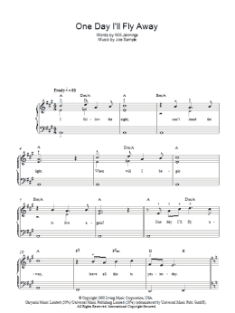page one of One Day I'll Fly Away (from Moulin Rouge) (Easy Piano)