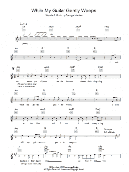 page one of While My Guitar Gently Weeps (Lead Sheet / Fake Book)