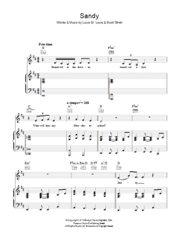 page one of Sandy (from Grease) (Piano, Vocal & Guitar Chords)