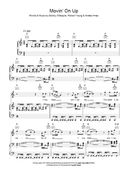 page one of Movin' On Up (Piano, Vocal & Guitar Chords)