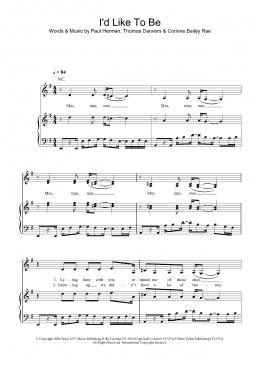 page one of I'd Like To (Piano, Vocal & Guitar Chords)