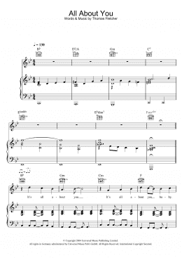 page one of All About You (Piano, Vocal & Guitar Chords)