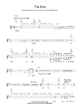 page one of The End (Lead Sheet / Fake Book)