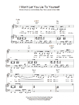 page one of I Won't Let You Lie To Yourself (Piano, Vocal & Guitar Chords)