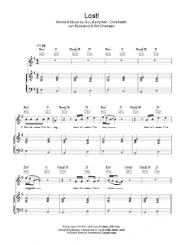 page one of Lost! (Piano, Vocal & Guitar Chords)