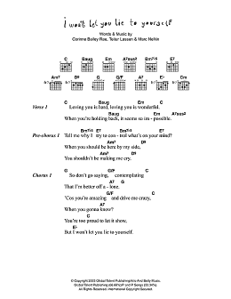 page one of I Won't Let You Lie To Yourself (Guitar Chords/Lyrics)