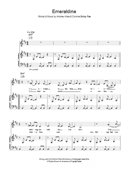 page one of Emeraldine (Piano, Vocal & Guitar Chords)