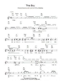 page one of This Boy (Lead Sheet / Fake Book)