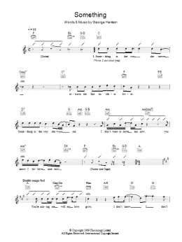 page one of Something (Lead Sheet / Fake Book)