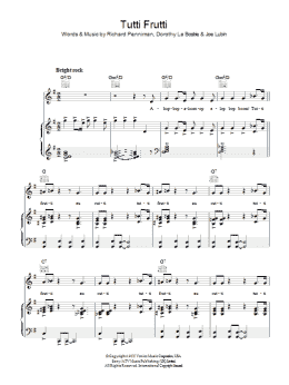 page one of Tutti Frutti (Piano, Vocal & Guitar Chords)