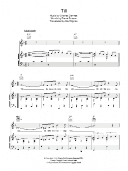 page one of Till (Piano, Vocal & Guitar Chords)