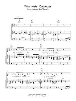 page one of Winchester Cathedral (Piano, Vocal & Guitar Chords)