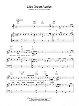 page one of Little Green Apples (Piano, Vocal & Guitar Chords)