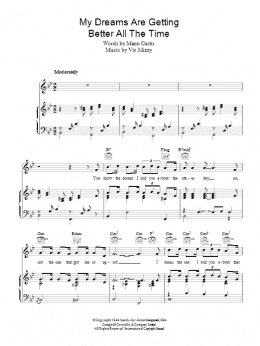 page one of My Dreams Are Getting Better All The Time (Piano, Vocal & Guitar Chords)