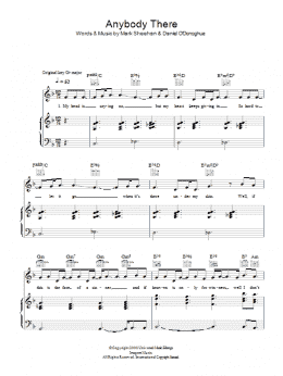 page one of Anybody There (Piano, Vocal & Guitar Chords)