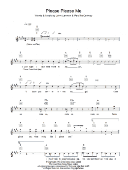 page one of Please Please Me (Lead Sheet / Fake Book)