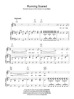page one of Running Scared (Piano, Vocal & Guitar Chords)