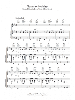 page one of Summer Holiday (Piano, Vocal & Guitar Chords (Right-Hand Melody))